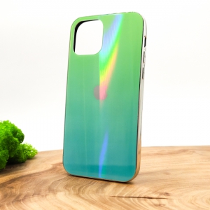 Стеклянный чехол Gradient case для Iphone 12(6.1) aquamarine