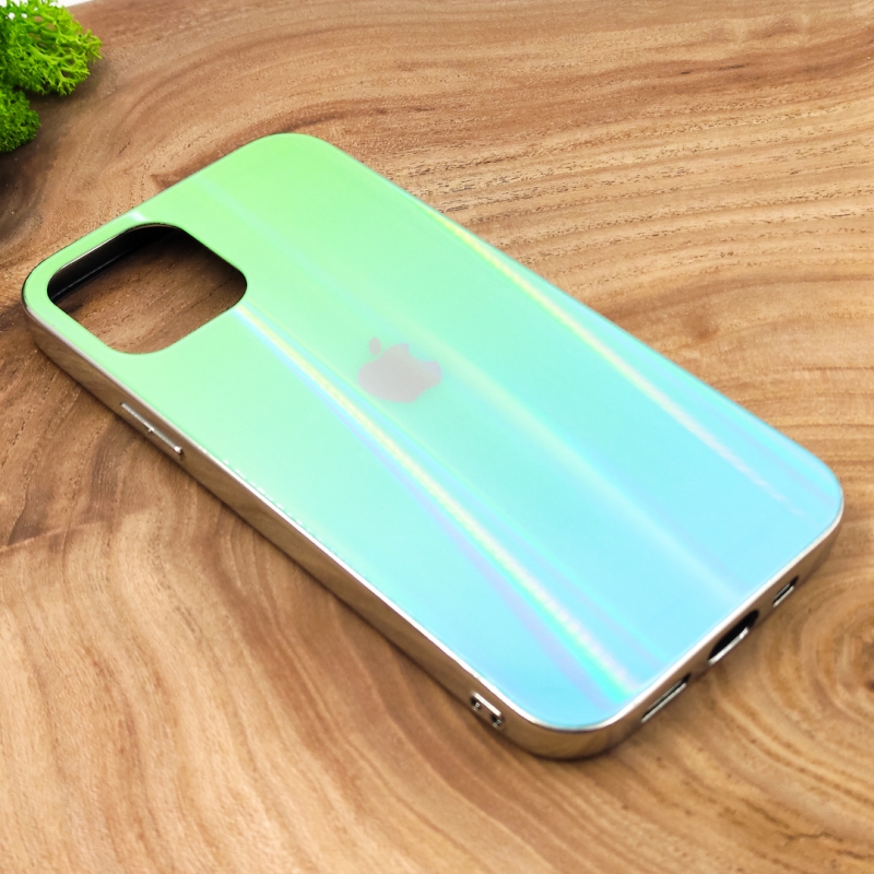 Стеклянный чехол Gradient case для Iphone 12(6.1) aquamarine