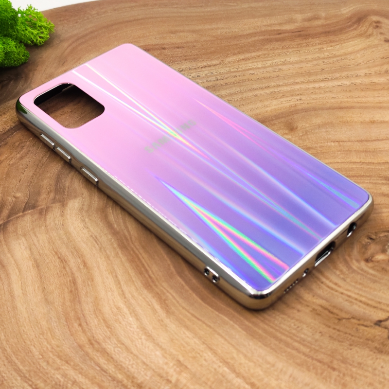 Стеклянный чехол Gradient case для Samsung A71 Shades of Purple