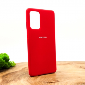 Оригінальний матовий чохол-накладка Silicone Case для SAMSUNG A72 Red