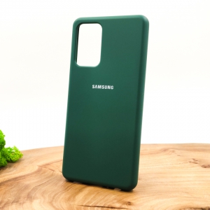 Оригінальний матовий чохол-накладка Silicone Case для SAMSUNG A72 Blue Green