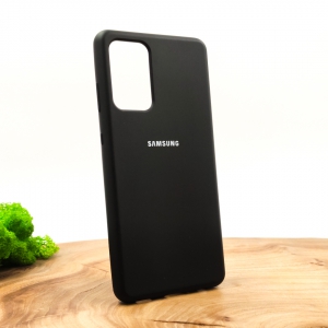 Оригінальний матовий чохол-накладка Silicone Case для Samsung A72 Black