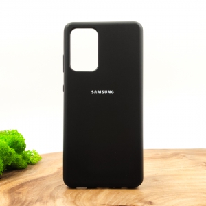 Оригінальний матовий чохол-накладка Silicone Case для Samsung A52 Black