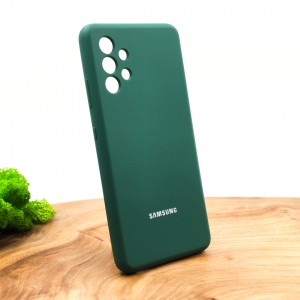 Оригінальний матовий чохол-накладка Silicone Case для SAMSUNG A32 4G Blue Green