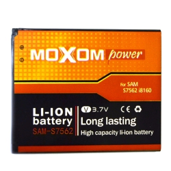 Аккумуляторная батарея Moxom для Samsung Galaxy Ace 2/Exhibit/I8160/S7562/T599 S7562 1500 mAh