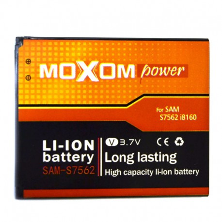 Аккумуляторная батарея Moxom для Samsung Galaxy Ace 2/Exhibit/I8160/S7562/T599 S7562 1500 mAh