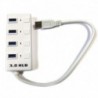 Хаб USB 3.0 Siyoteam 303 (4 порти) 30 см Led White (Білий)
